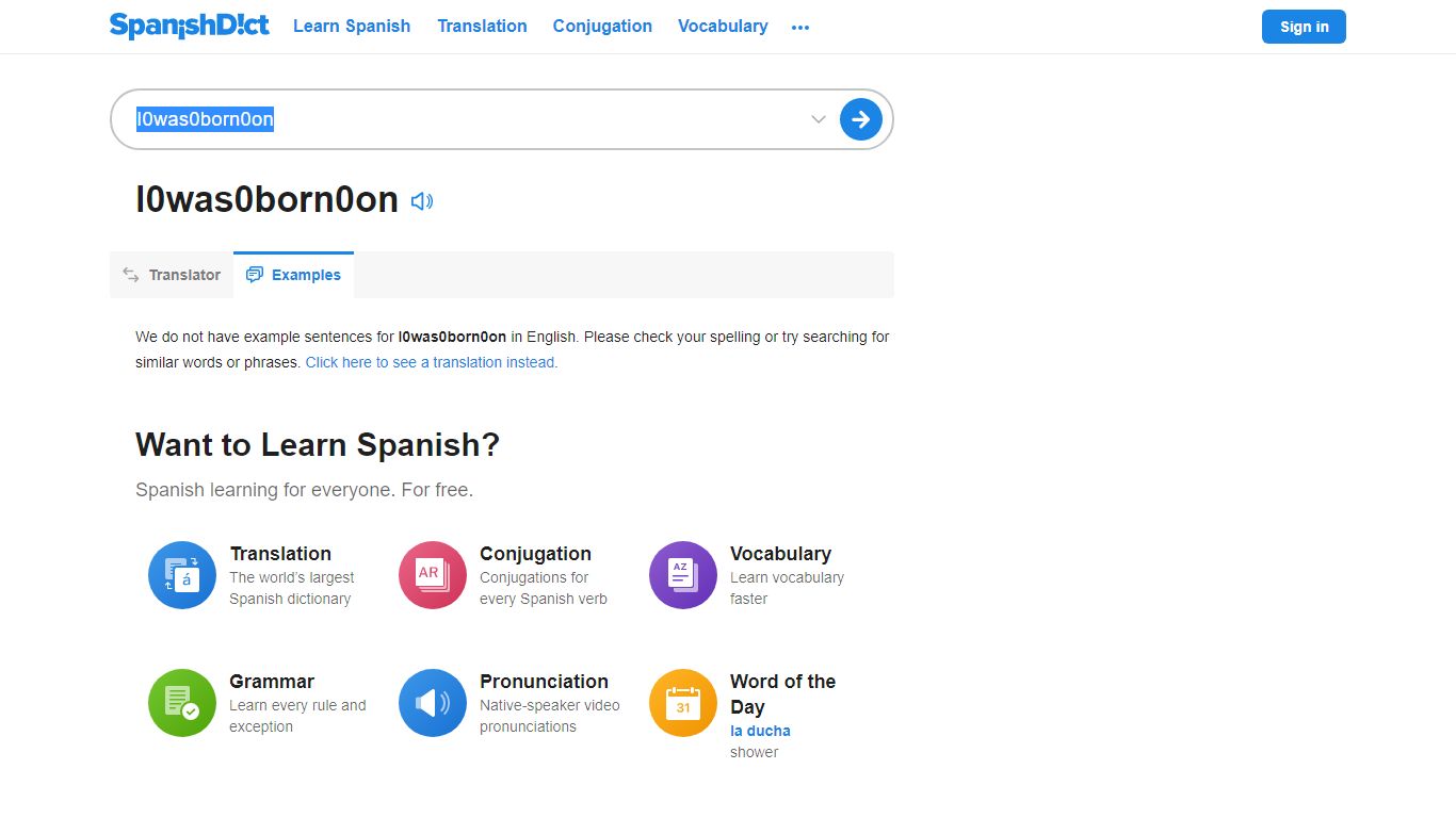 Examples of I was born on in English | SpanishDict